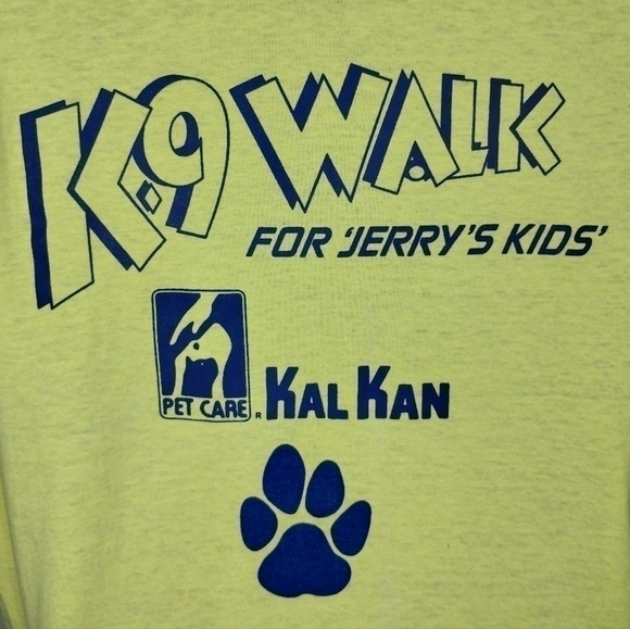 VINTAGE 90s pedigree K9 walk mend XL t-shirt single stitch made in USA hanes new - Picture 6 of 7